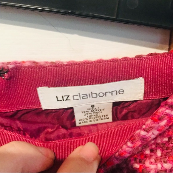 Liz Claiborne tweed wool blend lined skirt 8 - Picture 3 of 5